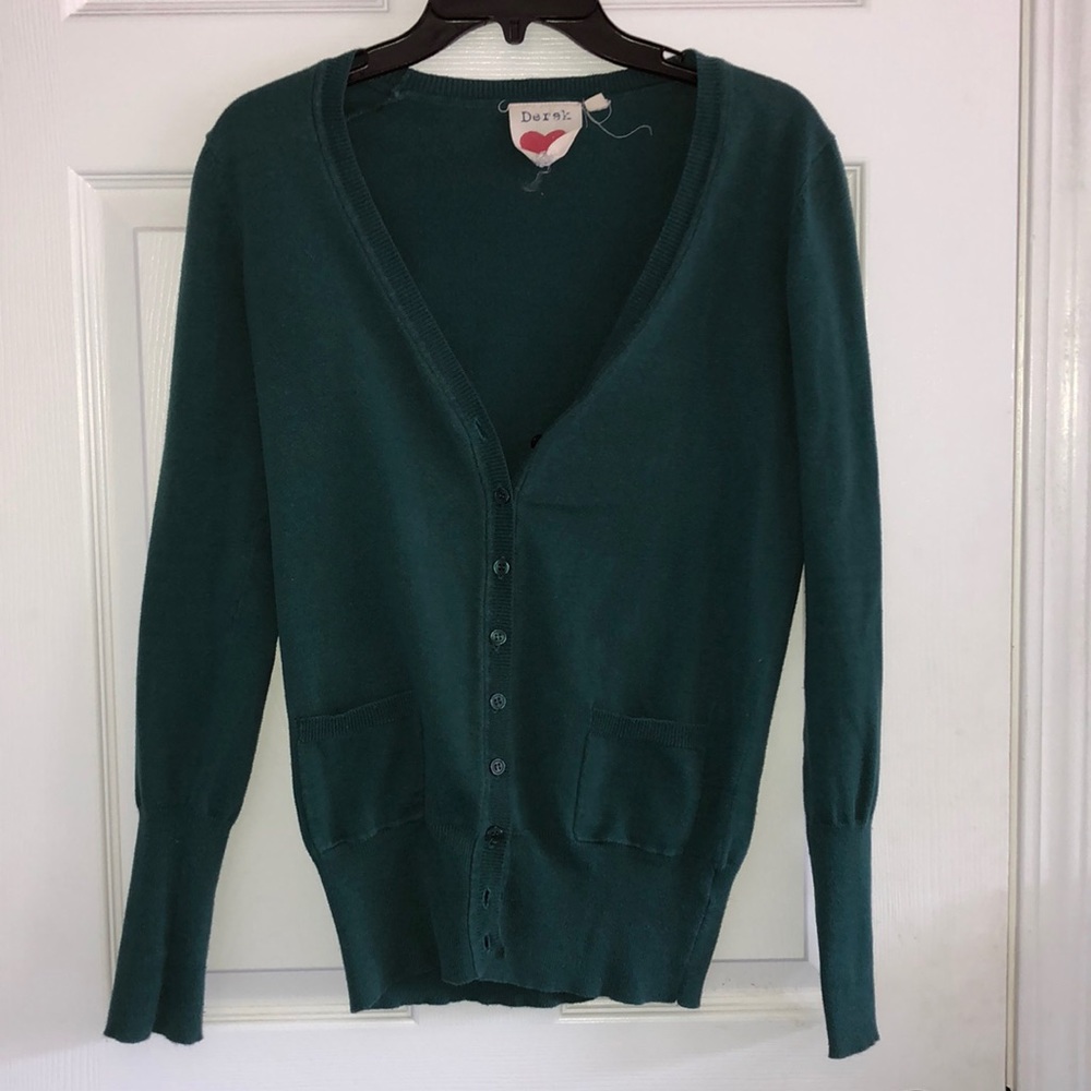 Green cardigan